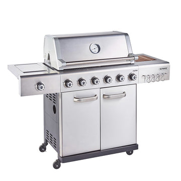 Jupiter 6 Burner Hybrid with Chopping Board – Stainless Steel - Blythe Living