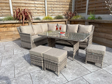 Edwina Corner Dining Mixed Nature Weave - Blythe Living