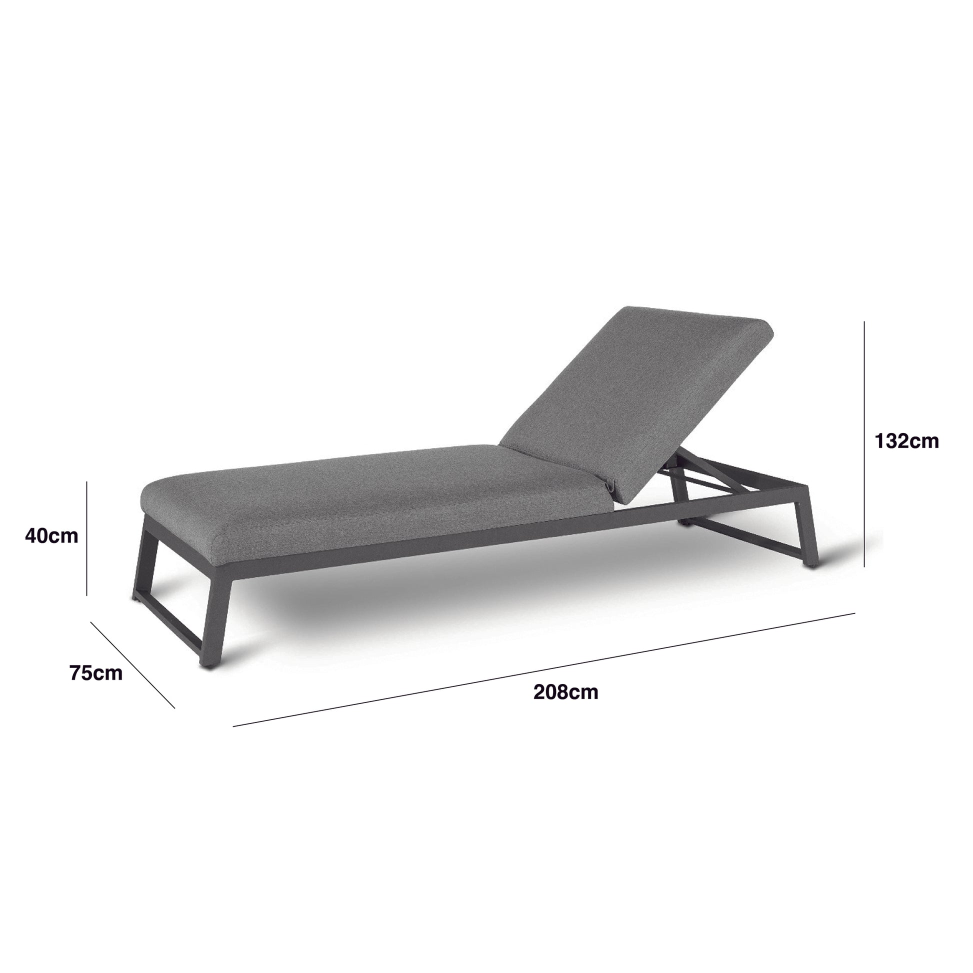 Maze - Outdoor Fabric Allure Sun Lounger - Oatmeal - Blythe Living