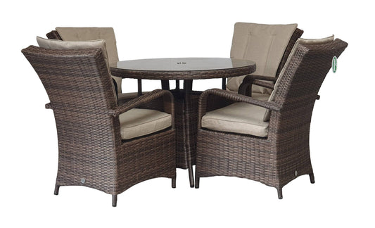 Florence 4 Seat Round in Brown - Blythe Living