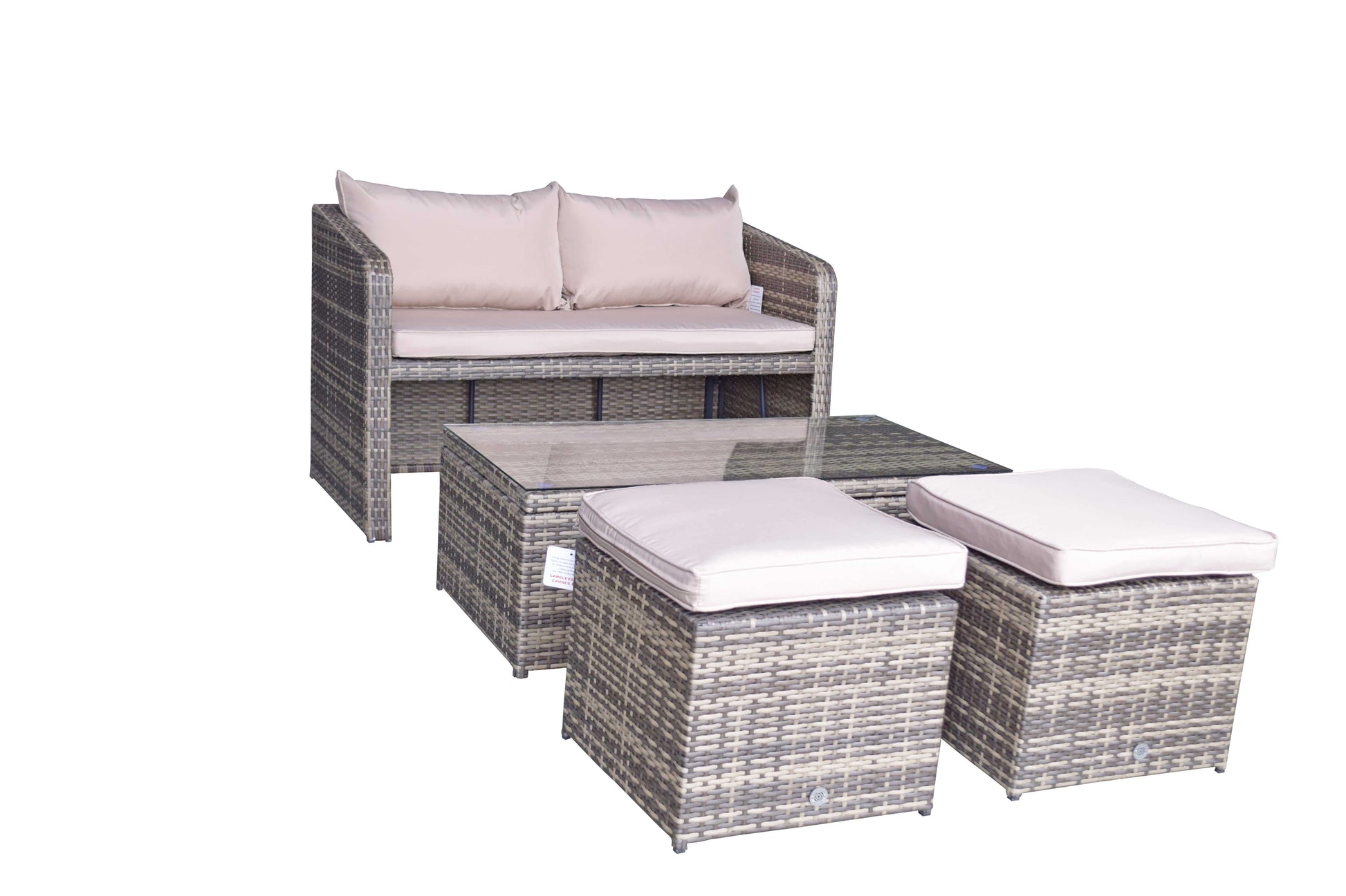 Gemma Compact Sofa Set Mixed Brown - Blythe Living