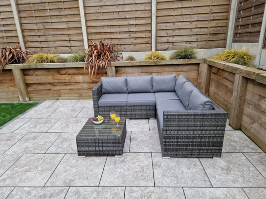 Georgia Corner Sofa Set in Grey - Blythe Living