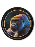 Gorilla Print 'Power' by Amy Ansell - Oxford Round Frame - Blythe Living