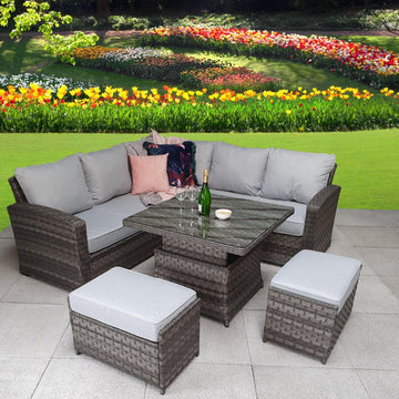 Grace Corner Dining Set with Lift Table - Blythe Living