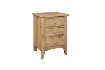 HAMPSTEAD 3 DRAWER BEDSIDE OAK - Blythe Living