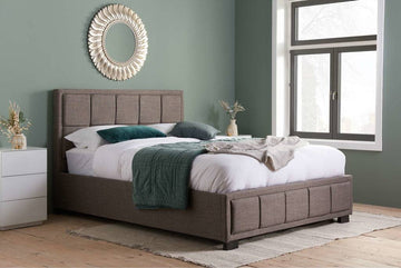 Hannover Fabric Bed Grey - Blythe Living