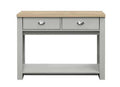 HIGHGATE 2 DRAWER CONSOLE TABLE GREY & OAK EFFECT - Blythe Living