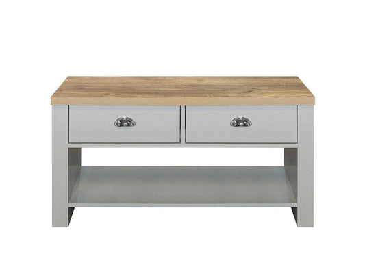 HIGHGATE 2 DRAWER COFFEE TABLE GREY - Blythe Living