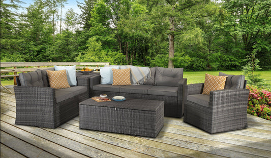 Holly Sofa Set in Grey - Blythe Living