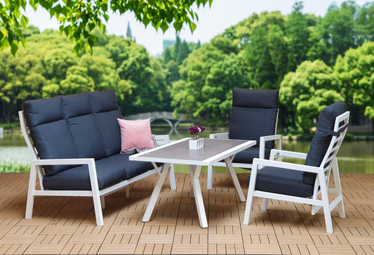 Kimmie 5 Seat High Back Sofa Dining - Blythe Living