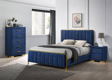 Sapphire Blue Bed Frame - Blythe Living