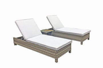 Sarena Sunbeds in Grey Victoria Weave - Blythe Living