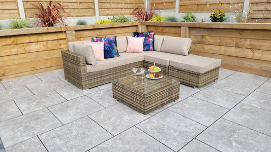 Savannah Corner Sofa in Nature/Brown - Blythe Living