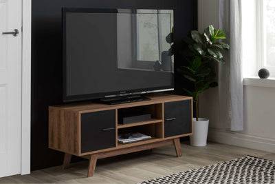 SHARD TV UNIT WALNUT & BLACK - Blythe Living