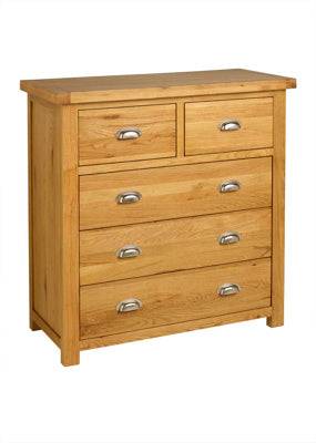 WOBURN 3+2 CHEST OAK/OAK VENEERS - Blythe Living