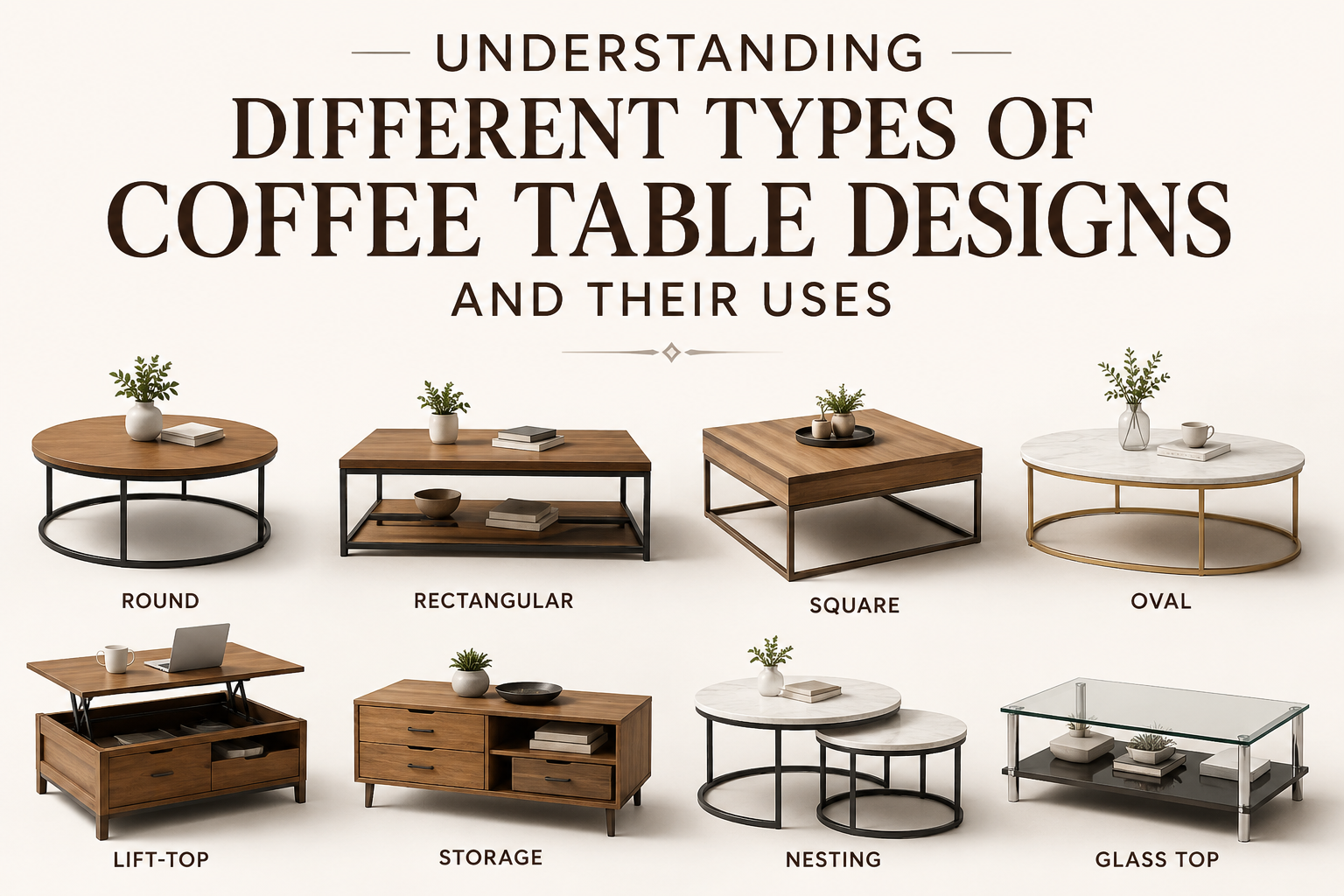 Understanding Different Types of Coffee Table Designs and Their Uses