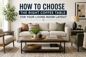 Modern coffee table in stylish living room interior