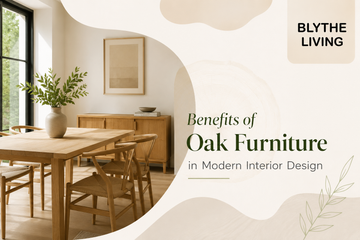 Modern oak furniture in minimalist interior