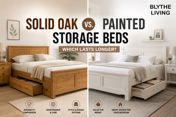 Solid oak vs painted storage beds comparison