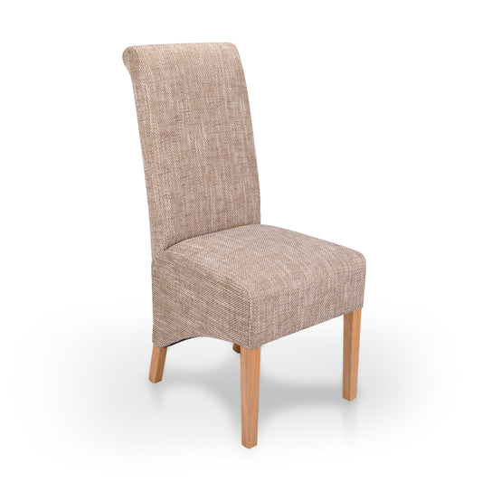 Krista Tweed Oatmeal Dining Chair - Blythe Living