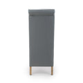 Krista Roll Back Bonded Leather Grey Dining Chair - Blythe Living