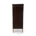 Krista Roll Back Bonded Leather Brown Dining Chair - Blythe Living