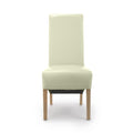Krista Roll Back Bonded Leather Ivory Dining Chair - Blythe Living