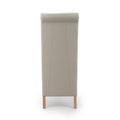 Krista Roll Back Bonded Leather Ivory Dining Chair - Blythe Living