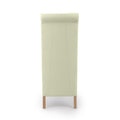 Krista Roll Back Bonded Leather Ivory Dining Chair - Blythe Living