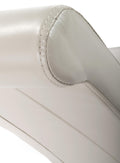 Krista Roll Back Bonded Leather Ivory Dining Chair - Blythe Living