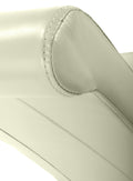 Krista Roll Back Bonded Leather Ivory Dining Chair - Blythe Living