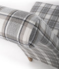 Krista Roll Back Herringbone Check Cappuccino Dining Chair - Blythe Living