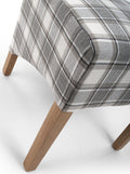 Krista Roll Back Herringbone Check Cappuccino Dining Chair - Blythe Living