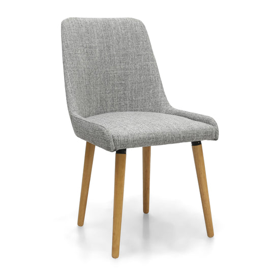 Capri Flax Effect Grey Weave Dining Chair - Blythe Living