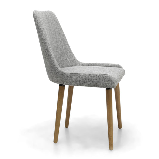 Capri Flax Effect Grey Weave Dining Chair - Blythe Living