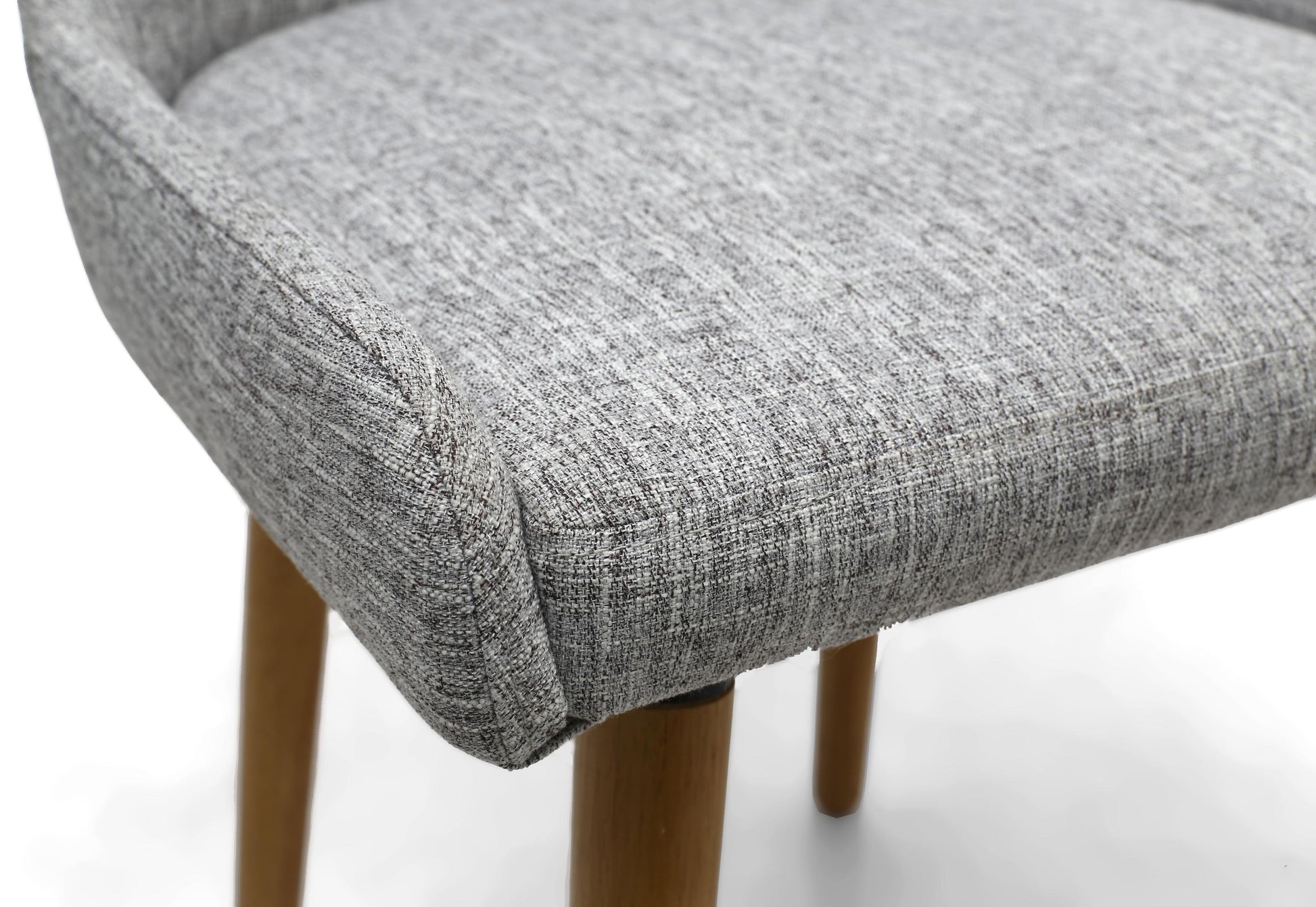 Capri Flax Effect Grey Weave Dining Chair - Blythe Living