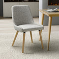 Capri Flax Effect Grey Weave Dining Chair - Blythe Living