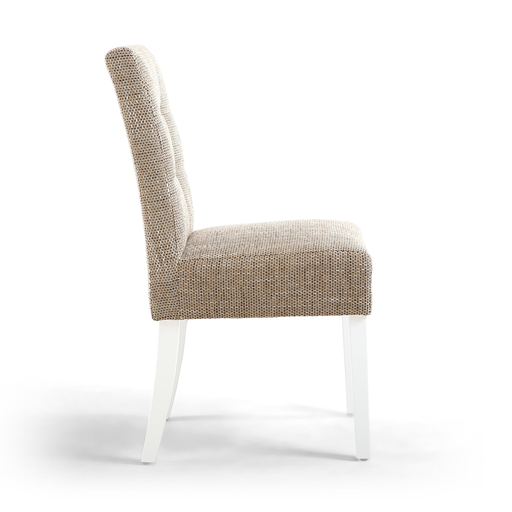 Moseley Tweed Oatmeal in White Legs - Blythe Living