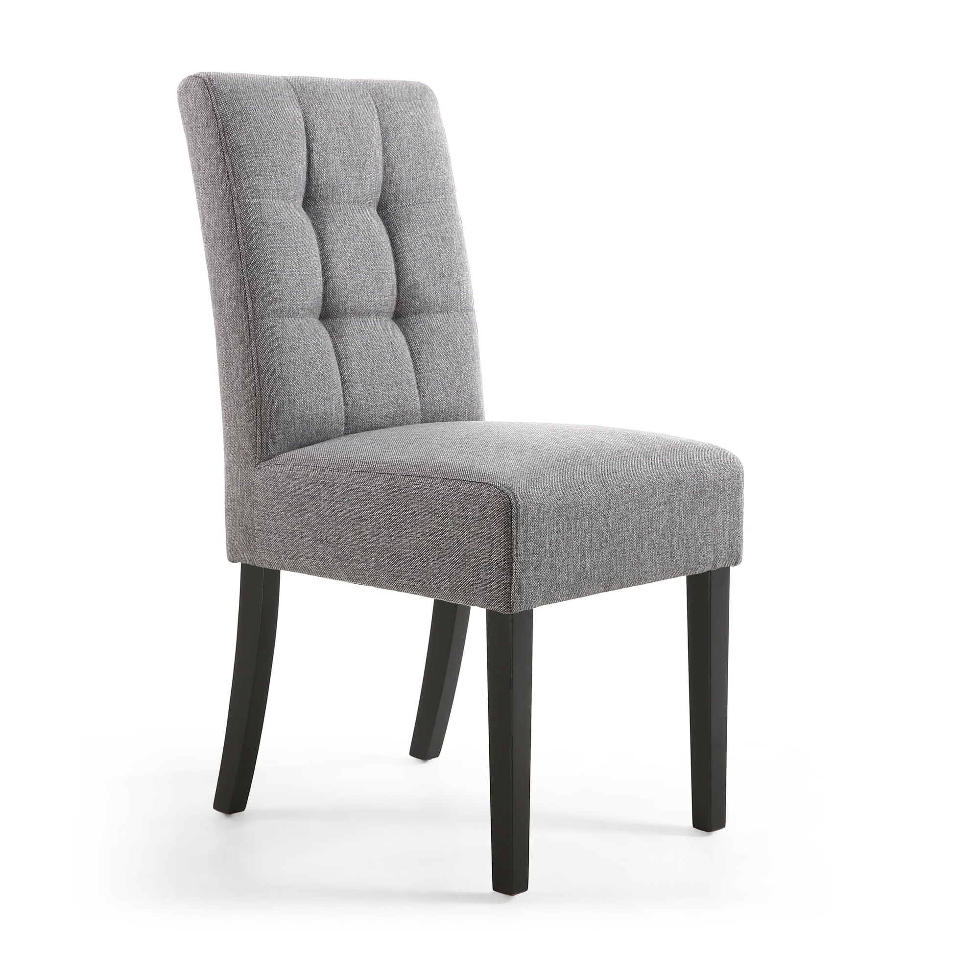 Moseley Linen Effect Steel Grey in Black Legs - Blythe Living