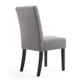 Moseley Linen Effect Steel Grey in Black Legs - Blythe Living