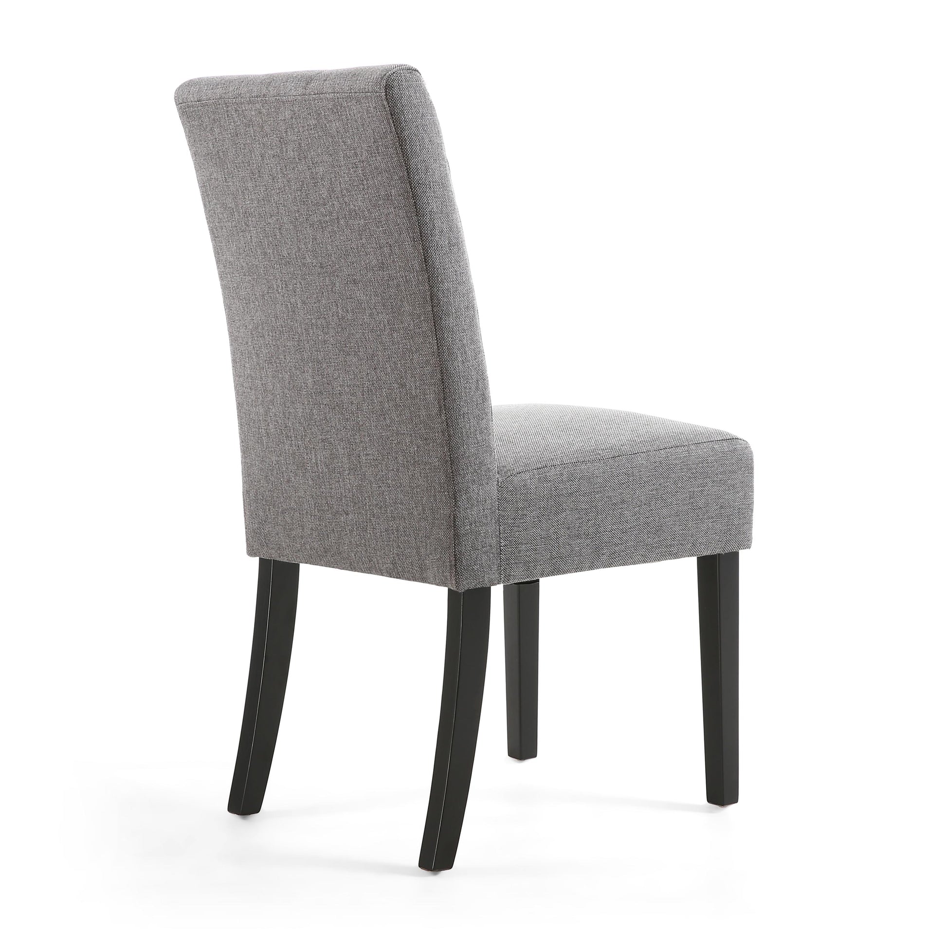 Moseley Linen Effect Steel Grey in Black Legs - Blythe Living