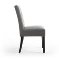 Moseley Linen Effect Steel Grey in Black Legs - Blythe Living