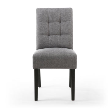 Moseley Linen Effect Steel Grey in Black Legs - Blythe Living