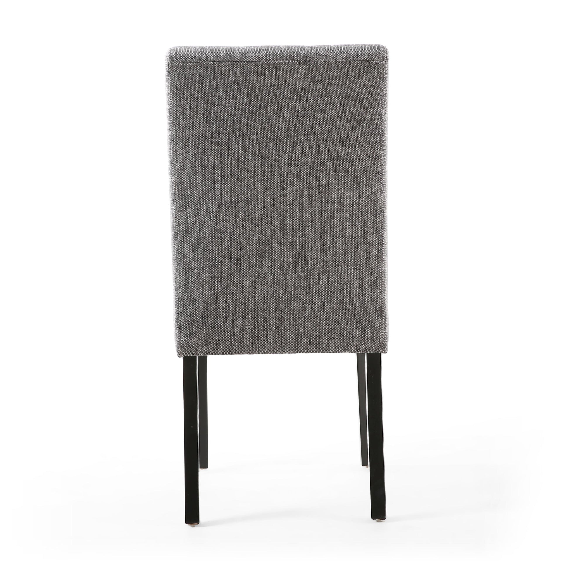 Moseley Linen Effect Steel Grey in Black Legs - Blythe Living
