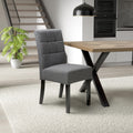Moseley Linen Effect Steel Grey in Black Legs - Blythe Living