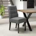 Moseley Linen Effect Steel Grey in Black Legs - Blythe Living