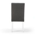 Moseley Linen Effect Steel Grey in White Legs - Blythe Living
