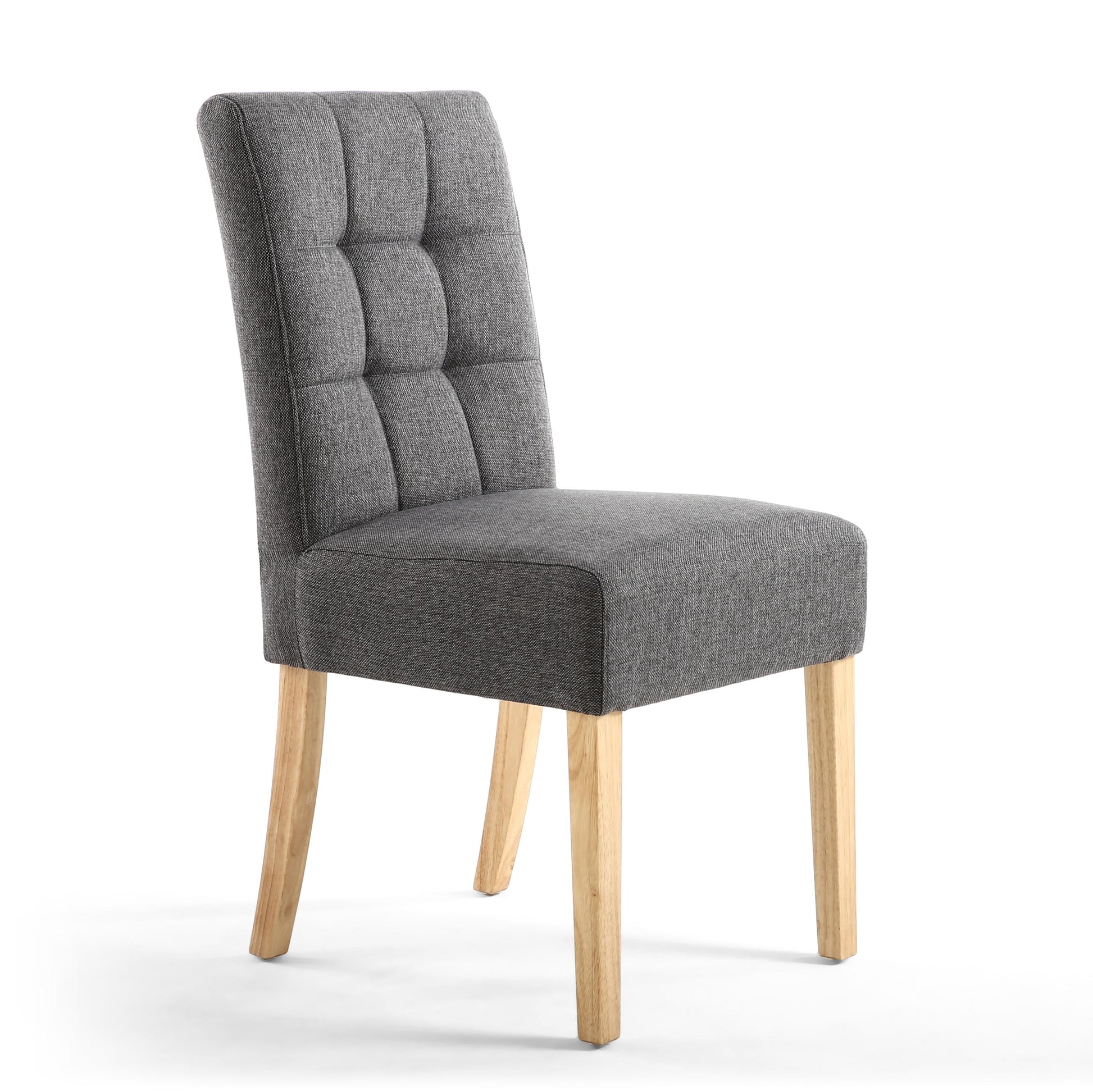 Moseley Linen Effect Steel Grey in Natural Legs - Blythe Living