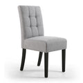 Moseley Linen Effect Silver Grey in Black Legs - Blythe Living