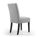 Moseley Linen Effect Silver Grey in Black Legs - Blythe Living